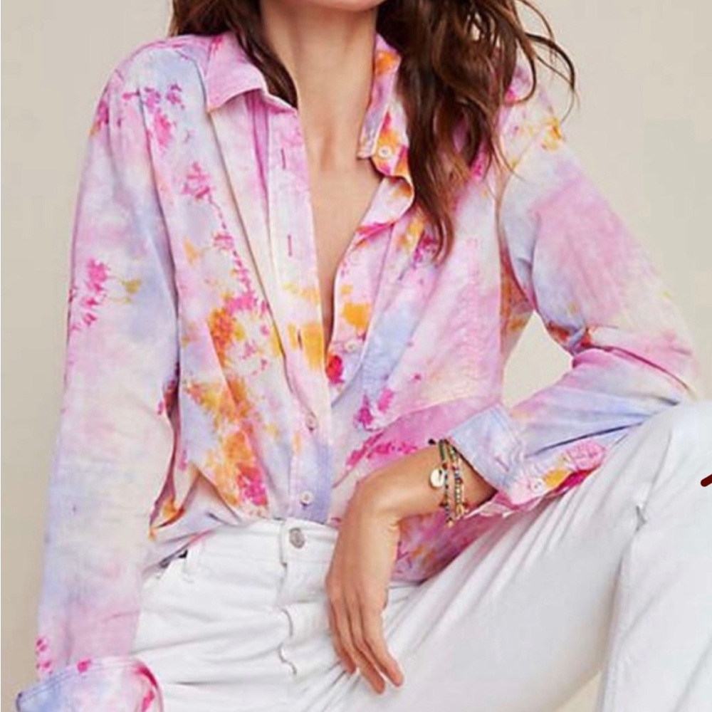 NWT Pilcro by Anthropologie Tie Dye Top (XL)